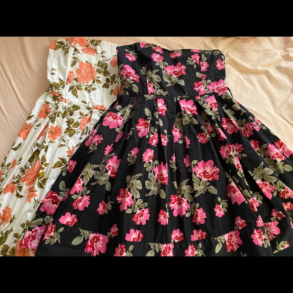 Lot two summer floral dresses 100% cotton